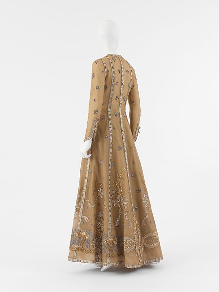 Evening ensemble, House of Chanel (French, founded 1910), silk, metal, French