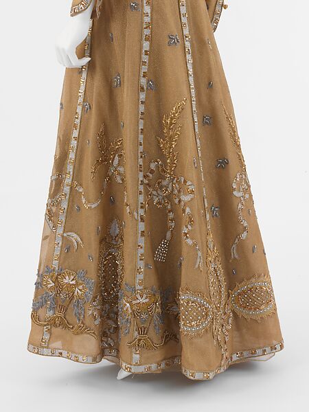 Evening ensemble, House of Chanel (French, founded 1910), silk, metal, French