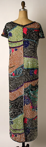 Evening dress, Pierre Cardin (French (born Italy), San Biagio di Callalta 1922–2020 Neuilly), silk, marcasite, French