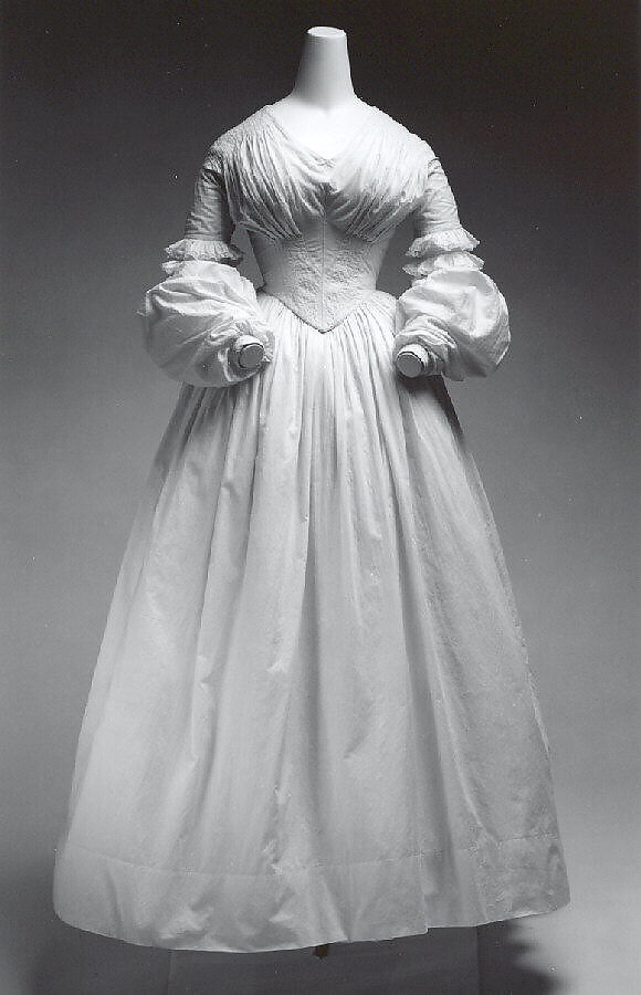 Dress, cotton, American