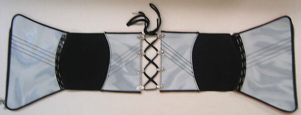 Belt, Jean Paul Gaultier (French, born 1952), plastic, elastic, synthetic fiber, metal, French