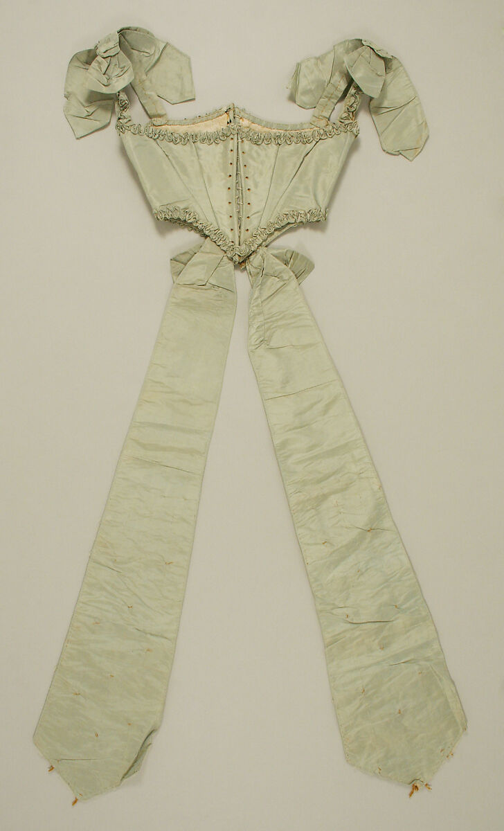 Bodice, silk, American 