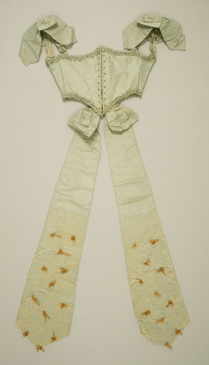 Bodice, silk, American