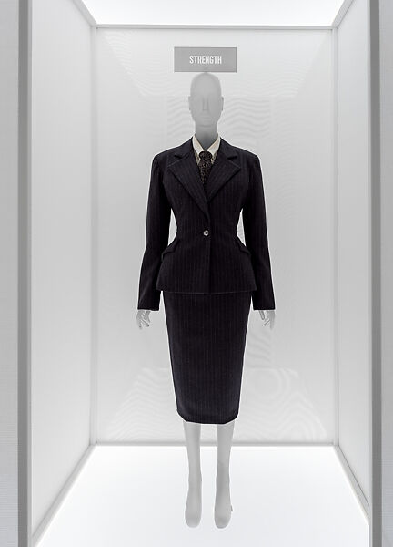 Suit, Carmelo Pomodoro (American, 1955–1992), wool, silk, cotton, plastic, metal, American