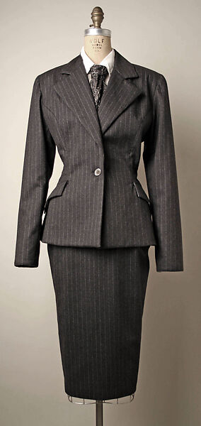 Suit, Carmelo Pomodoro (American, 1955–1992), wool, silk, cotton, plastic, metal, American