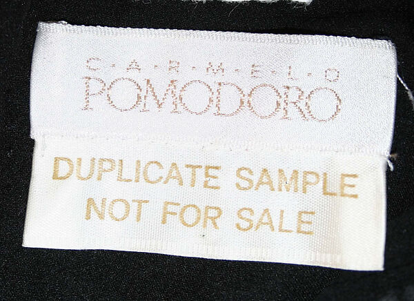 Ensemble, Carmelo Pomodoro (American, 1955–1992), silk, plastic, cotton, wool, American