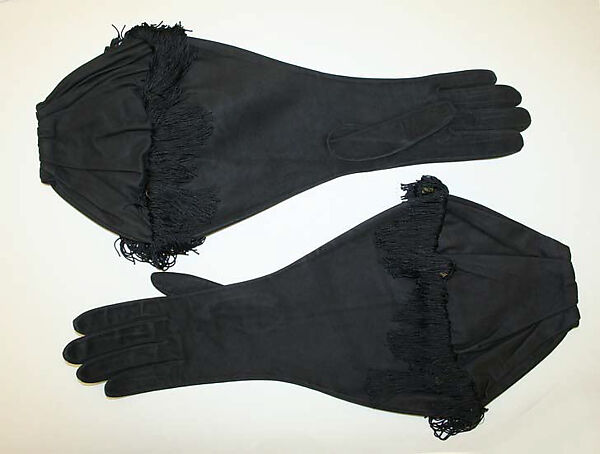 Gloves, Roger Fare (French), leather, silk, French 
