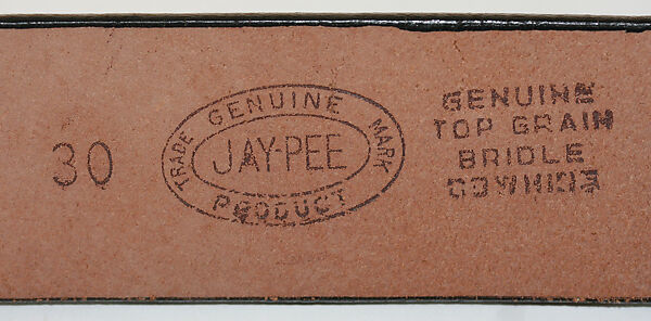 Belt, Stephen Sprouse (American, 1953–2004), leather, American