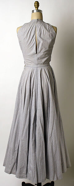 Evening dress, Mainbocher (French and American, founded 1930), cotton, glass, American