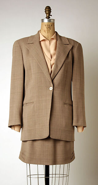 Suit, Giorgio Armani (Italian, founded 1974), wool, silk, Italian 