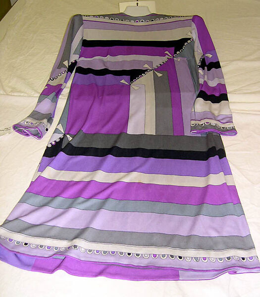 Dress, Emilio Pucci (Italian, Florence 1914–1992), silk, glass, Italian