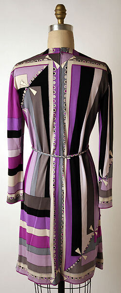 Dress, Emilio Pucci (Italian, Florence 1914–1992), silk, glass, Italian