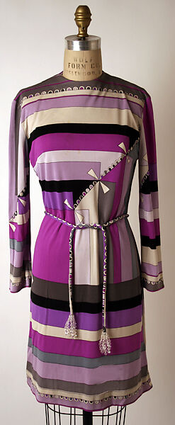 Dress, Emilio Pucci (Italian, Florence 1914–1992), silk, glass, Italian 