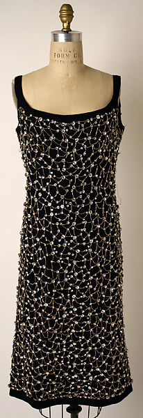 Dress, Pauline Trigère (American, born France, Paris 1908–2002 New York), silk, rhinestones, American 