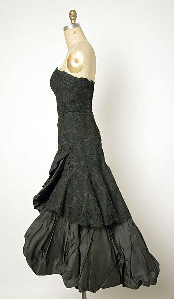 Evening dress, House of Balenciaga (French, founded 1937), silk, cotton, French