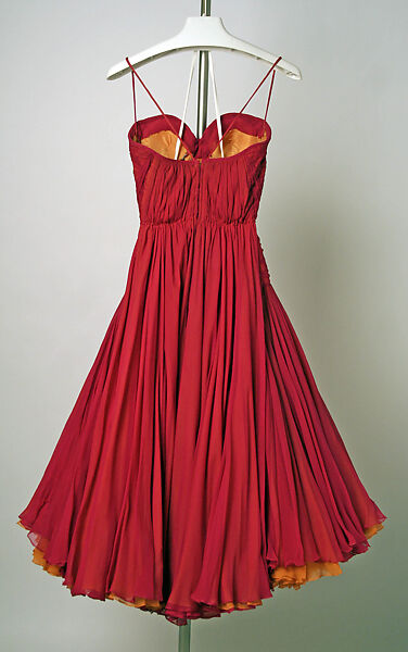 Evening dress, Jean Dessès (French (born Egypt), Alexandria 1904–1970 Athens), silk, French
