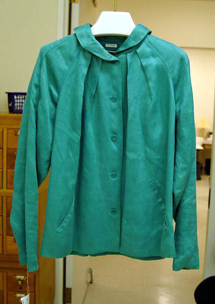Jacket, Issey Miyake (Japanese, 1938–2022), linen, rayon, Japanese 
