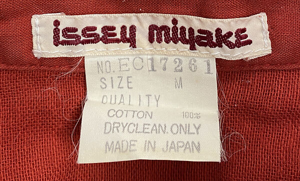 Shirt, Issey Miyake (Japanese, 1938–2022), cotton, Japanese