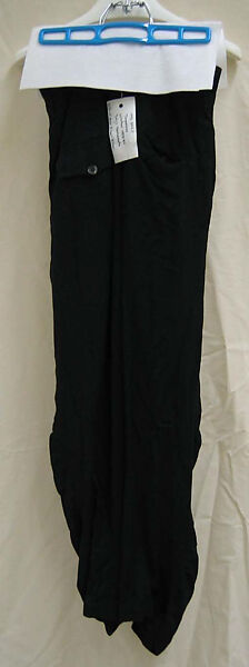 Trousers, Yohji Yamamoto (Japanese, born Tokyo, 1943), linen, Japanese