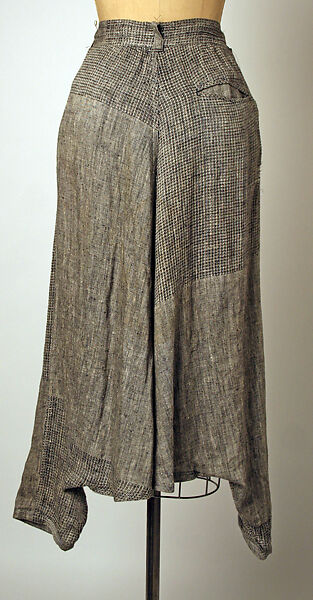 Trousers, Yohji Yamamoto (Japanese, born Tokyo, 1943), linen, Japanese