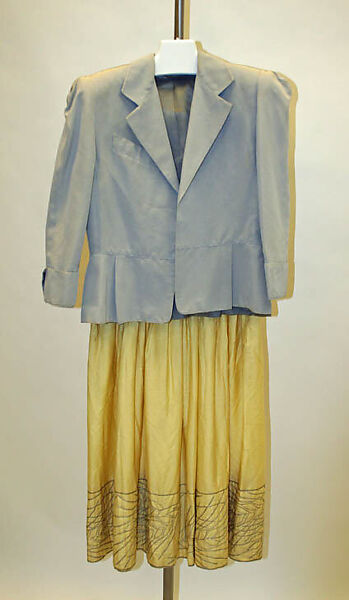 Suit, Claude Montana (French, 1949–2024), silk, cotton, French 