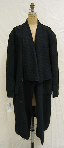 Coat, Yohji Yamamoto (Japanese, born Tokyo, 1943), wool, Japanese 