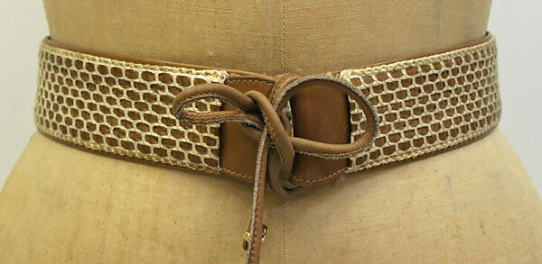 Dress, Gucci (Italian, founded 1921), wool, leather, Italian