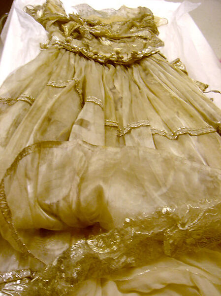 Evening dress, Lucile Ltd., New York (American, 1910–1932), metallic thread, American