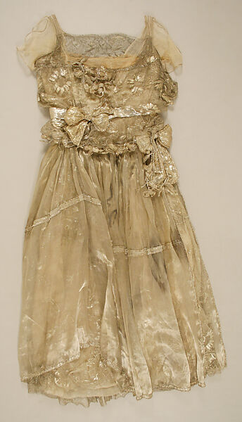 Evening dress, Lucile Ltd., New York (American, 1910–1932), metallic thread, American 