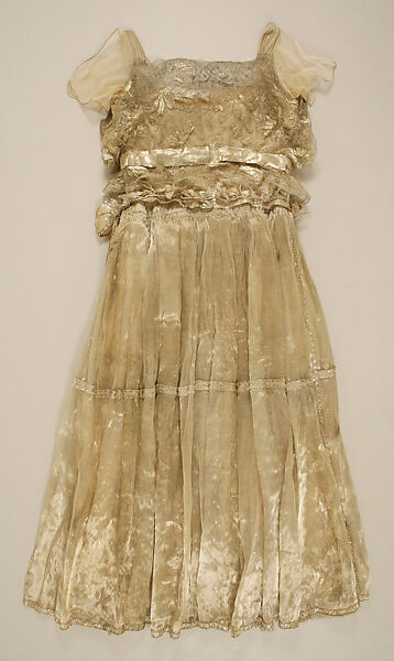Evening dress, Lucile Ltd., New York (American, 1910–1932), metallic thread, American
