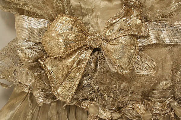 Evening dress, Lucile Ltd., New York (American, 1910–1932), metallic thread, American