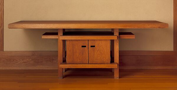 Table, Frank Lloyd Wright (American, Richland Center, Wisconsin 1867–1959 Phoenix, Arizona), White oak, American 