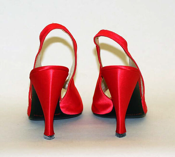 Pumps, House of Charles Jourdan (French, founded 1919), silk, glass, French