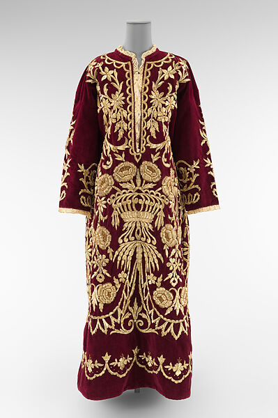Bindalli Wedding Dress, Cotton, metal wrapped thread; embroidered 