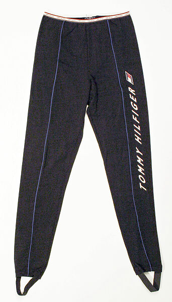 Athletic ensemble, Tommy Hilfiger Corporation (American, founded 1985), (a) leather; (b, c) cotton; (d) cotton, spandex; (e,f) leather, nylon, American