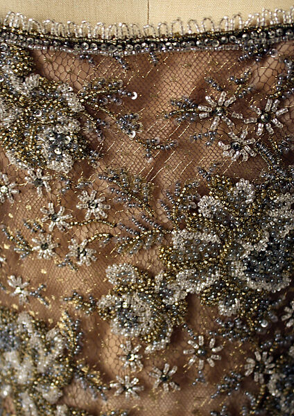 Evening dress, Badgley Mischka (American, founded 1988), synthetic fiber, silk, glass, plastic, American