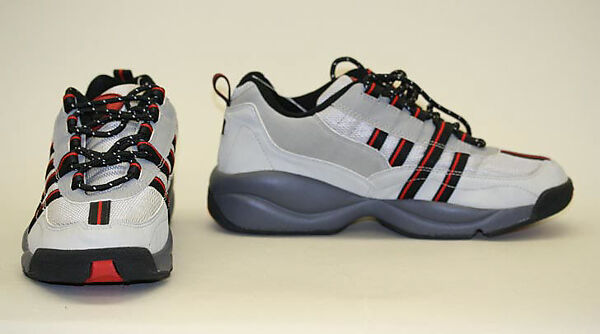 Athletic ensemble, Donna Karan New York (American, founded 1985), (a) Lycra; (b, c) synthetic fiber; (d) wool; (e, f) nylon, plastic (foam), rubber, American