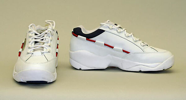 Athletic ensemble, Nautica, (a) nylon; (b) tactel, lycra; (c, d) leather, nylon, plastic (foam), rubber, American