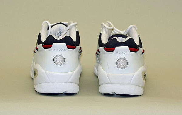 Athletic ensemble, Nautica, (a) nylon; (b) tactel, lycra; (c, d) leather, nylon, plastic (foam), rubber, American