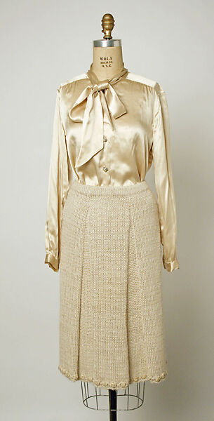 Suit, Adolfo (American, born Cuba, Cárdenas 1923–2021 New York), (a,b) wool, rayon; (c) silk, American