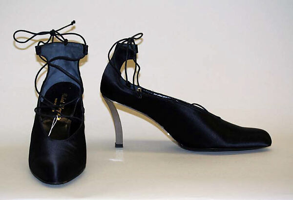 Pumps, Robert Clergerie (French, born 1934), silk, metal, French 