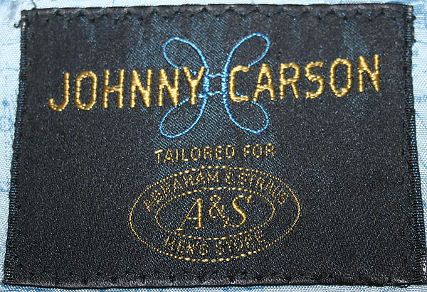 Suit, Johnny Carson (American, born 1925), synthetic fiber, American