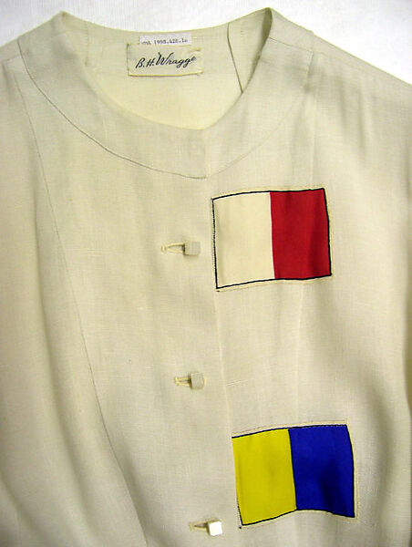 Dress, B. H. Wragge (American, 1931–1971), (a) linen, silk; (b)  linen, American
