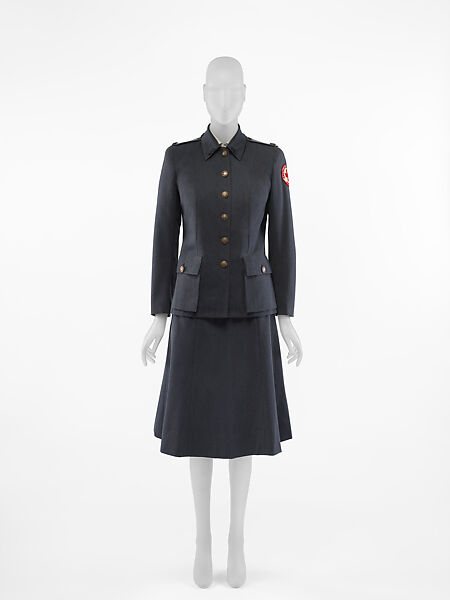 Uniform, Elizabeth Hawes  American, (a–g) wool<br/>(h) metal, American