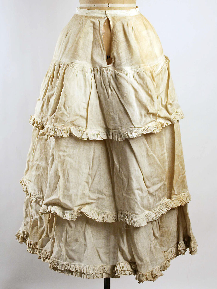 Petticoat, linen, American