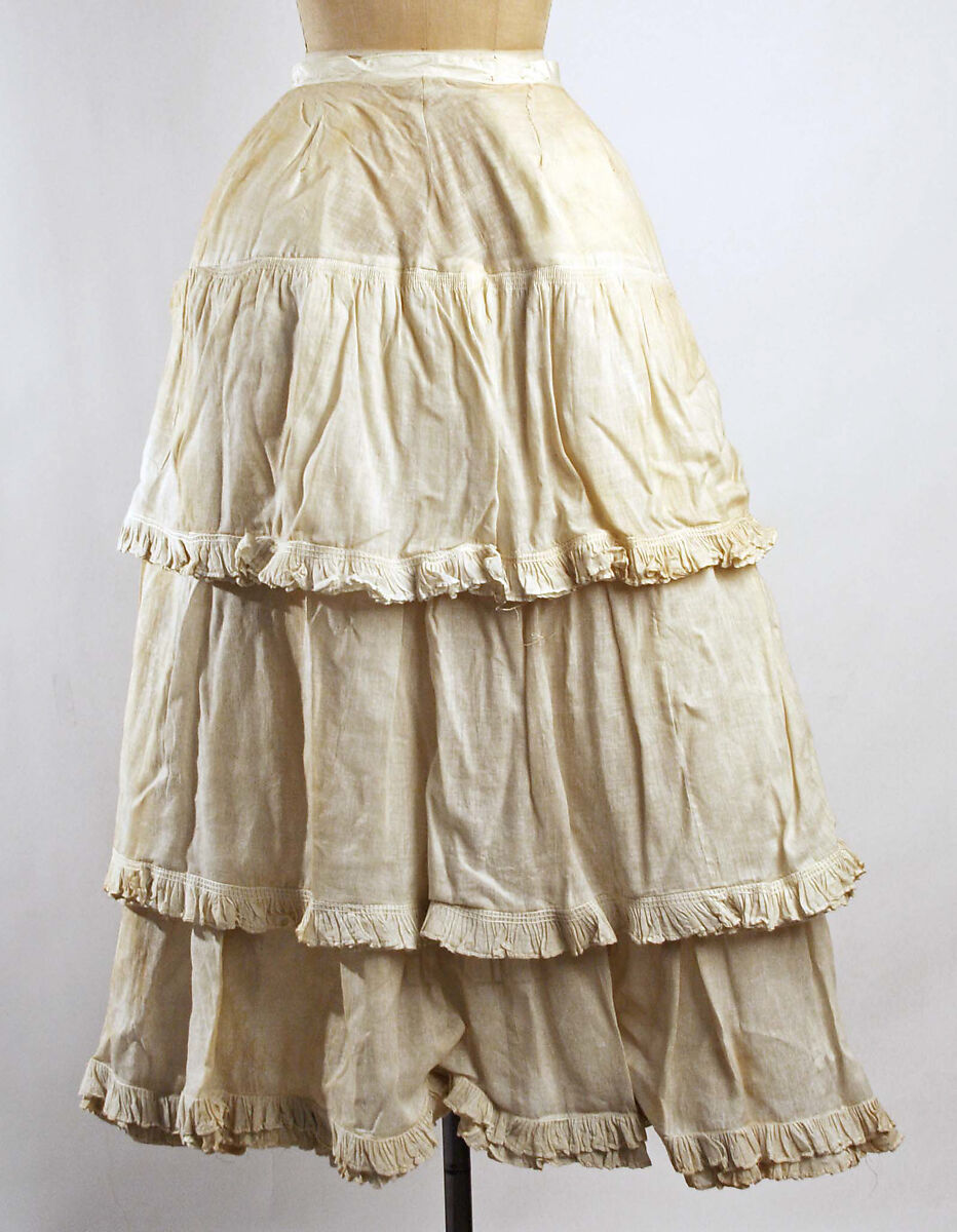 Petticoat, linen, American