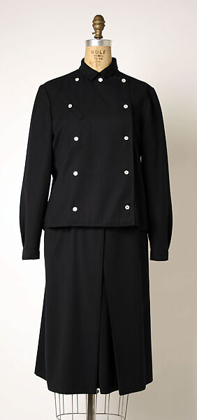 Suit, Geoffrey Beene (American, Haynesville, Louisiana 1927–2004 New York), wool, silk, leather, American 