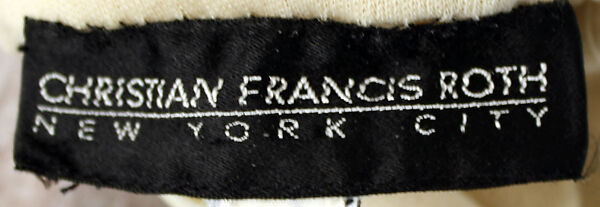 Dress, Christian Francis Roth (American, born 1969), wool, American