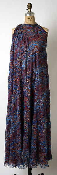 Evening ensemble, James Galanos (American, Philadelphia, Pennsylvania, 1924–2016 West Hollywood, California), (a) silk, plastic; (b) silk; (c) silk, American