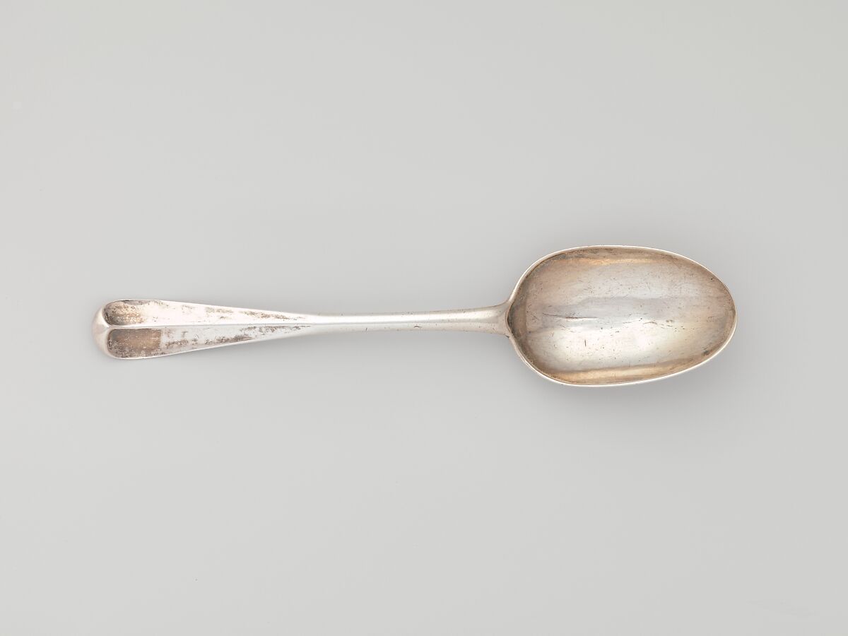 Table Spoon, Jonathan Clarke (1705–1770), Silver, American